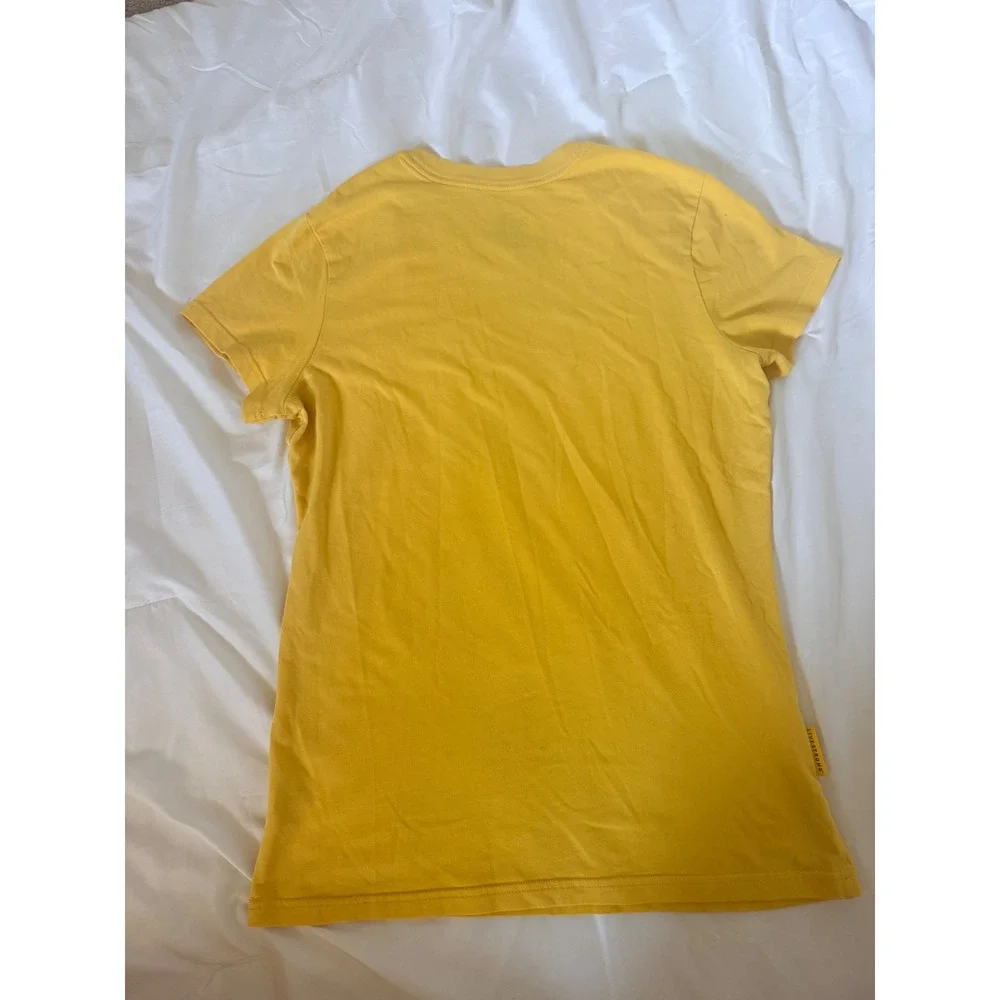 Nike Livestrong Dri-FIT Cotton Tee Yellow Graphic T-Shirt Woman's Large